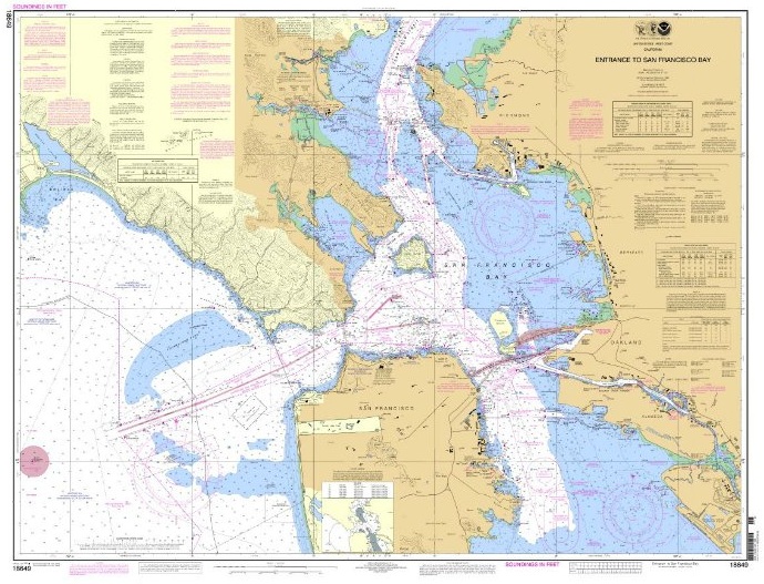 Chart NOAA 18649: Entrance to San Francisco Bay