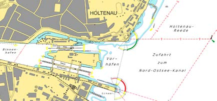 Map of the locks premises for Holtenau (Kiel Canal/Germany)
