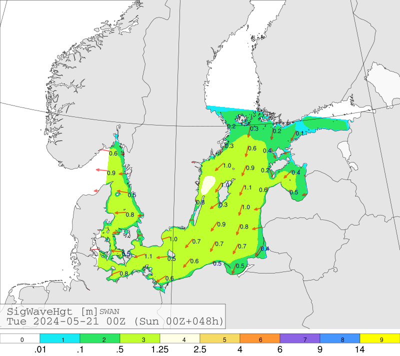 Wave map for the Baltic Sea